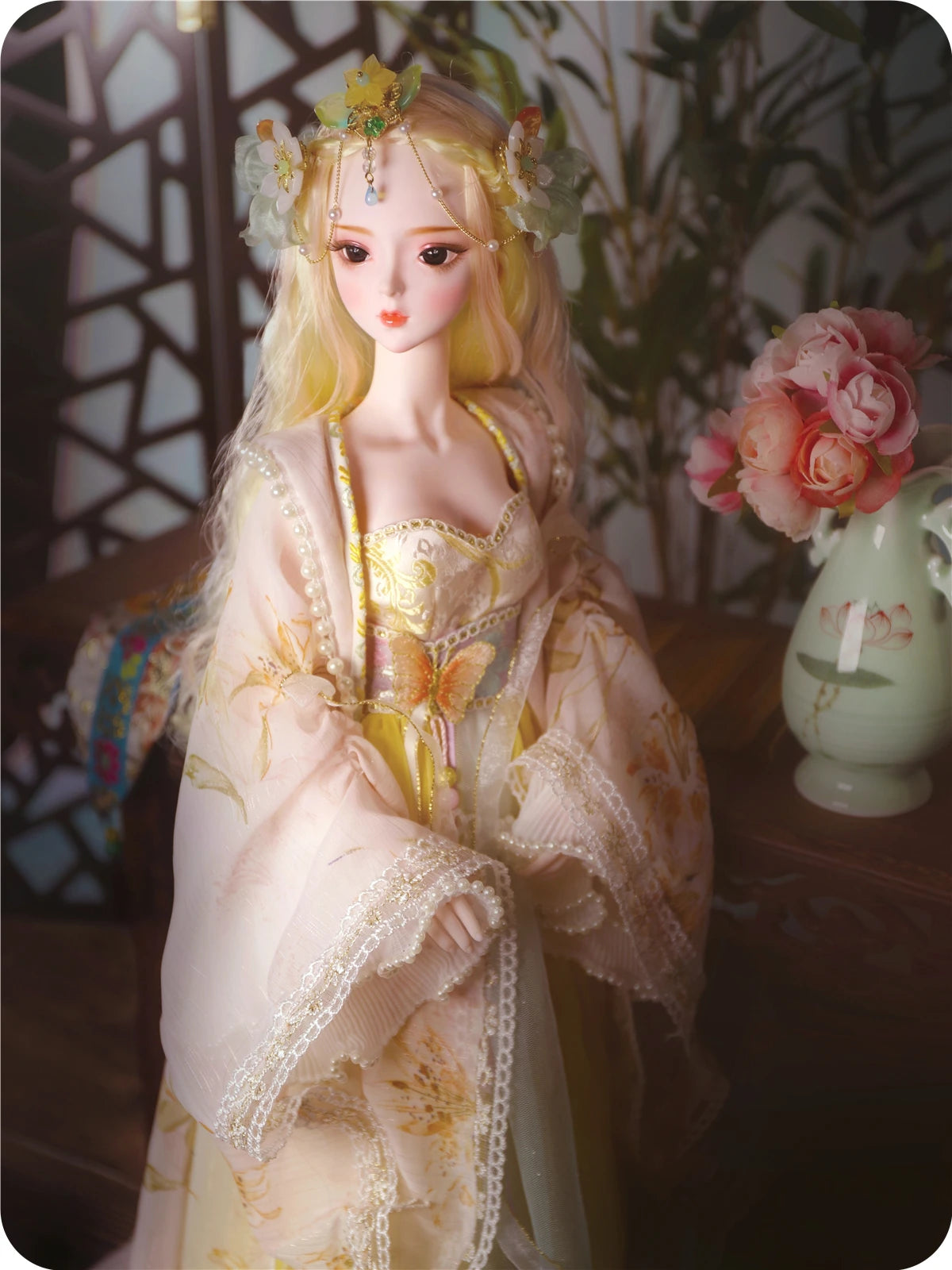 DBS 1/3 BJD Dream Fairy Doll  toy mechanical joint Body chinese style Collection doll including suit shoes makeup 60cm SD