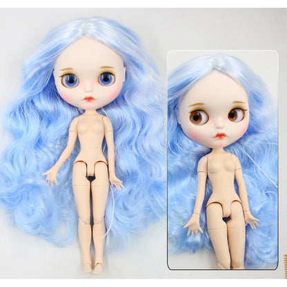 ICY DBS Blyth Doll 1/6 30cm toy bjd joint body matte face nude doll white skin random eyes colors anime girls