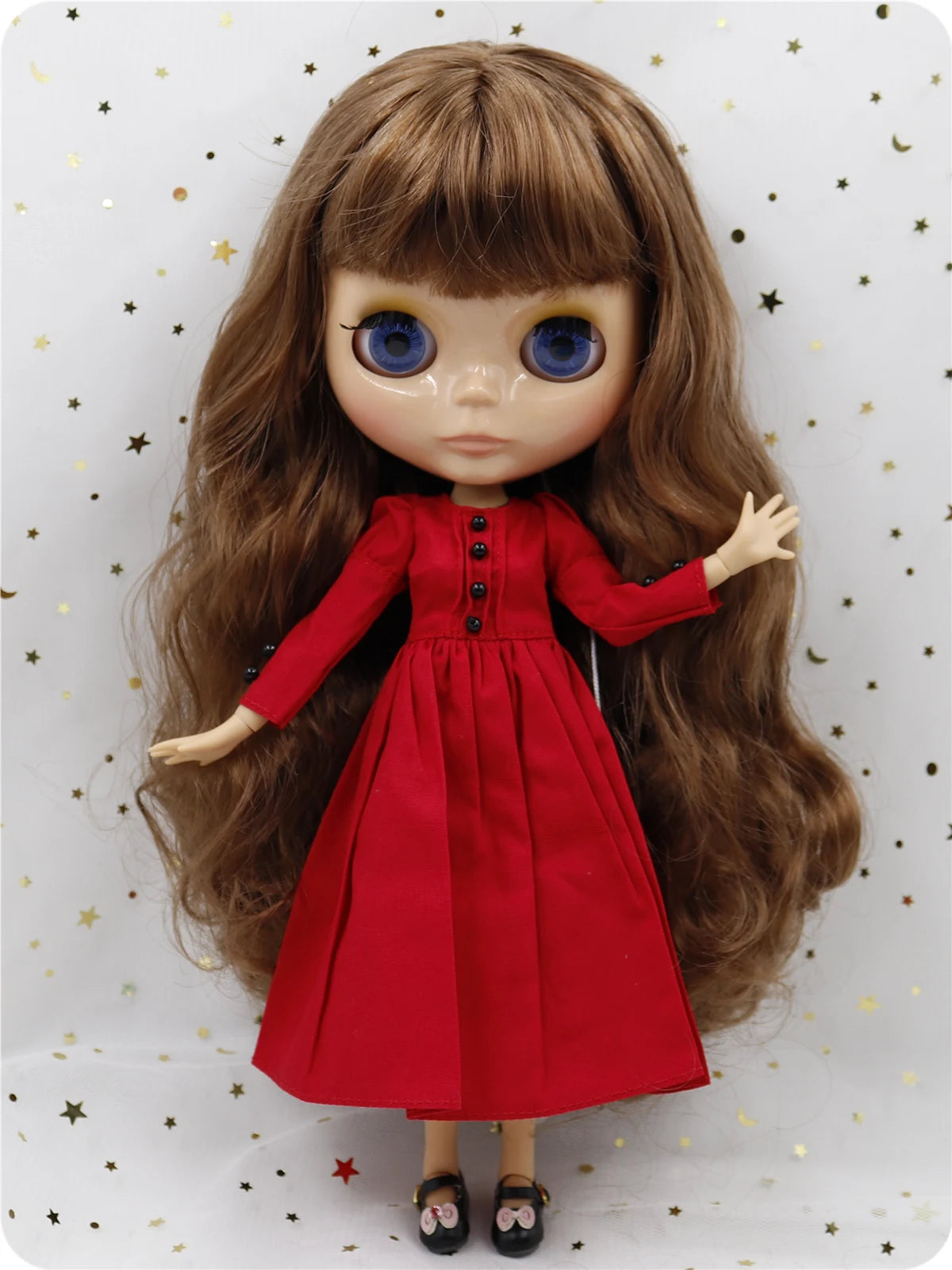 ICY DBS Blyth doll 1/6 bjd 30cm toy tan skin joint body shiny face with clothes shoes anime