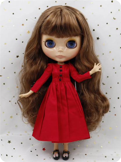 ICY DBS Blyth doll 1/6 bjd 30cm toy tan skin joint body shiny face with clothes shoes anime
