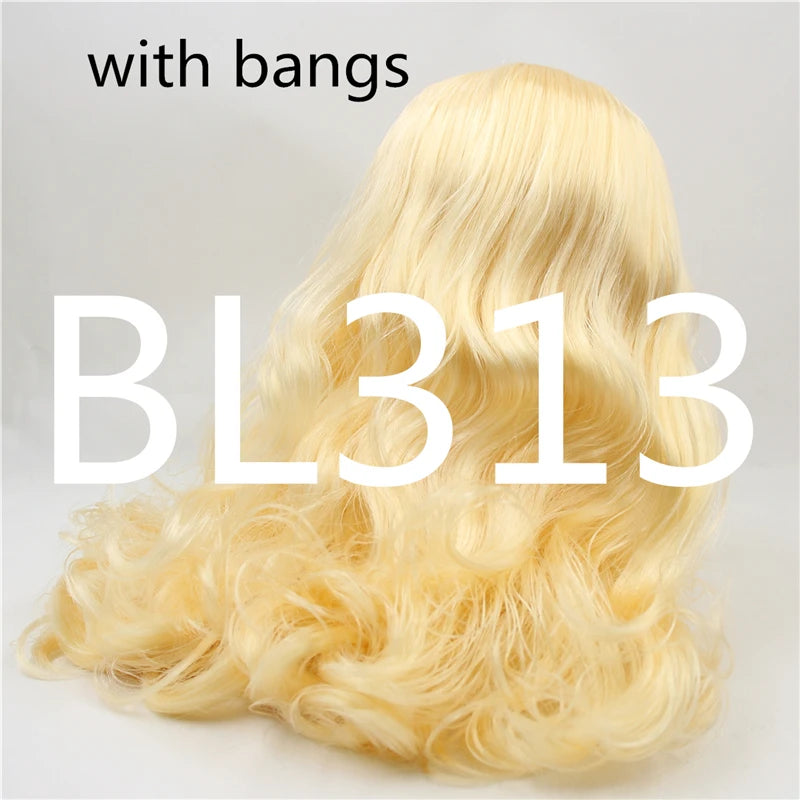 DBS blyth doll icy rbl scalp and dome wavy hair wig for DIY custom green hair purple hair blonde hair anime toy