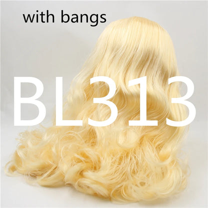 DBS blyth doll icy rbl scalp and dome wavy hair wig for DIY custom green hair purple hair blonde hair anime toy