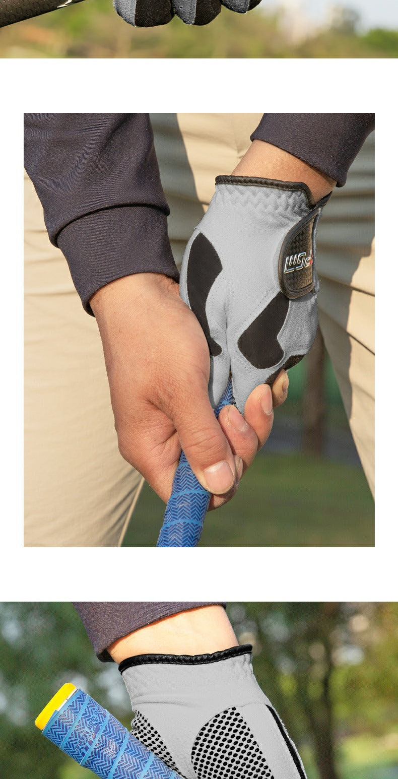 Professional Golf Gloves Microfiber Cloth Fabric Breathable Non-Slip Gloves Club Swing Putting Training Gloves
