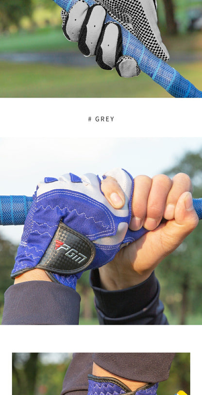 Professional Golf Gloves Microfiber Cloth Fabric Breathable Non-Slip Gloves Club Swing Putting Training Gloves