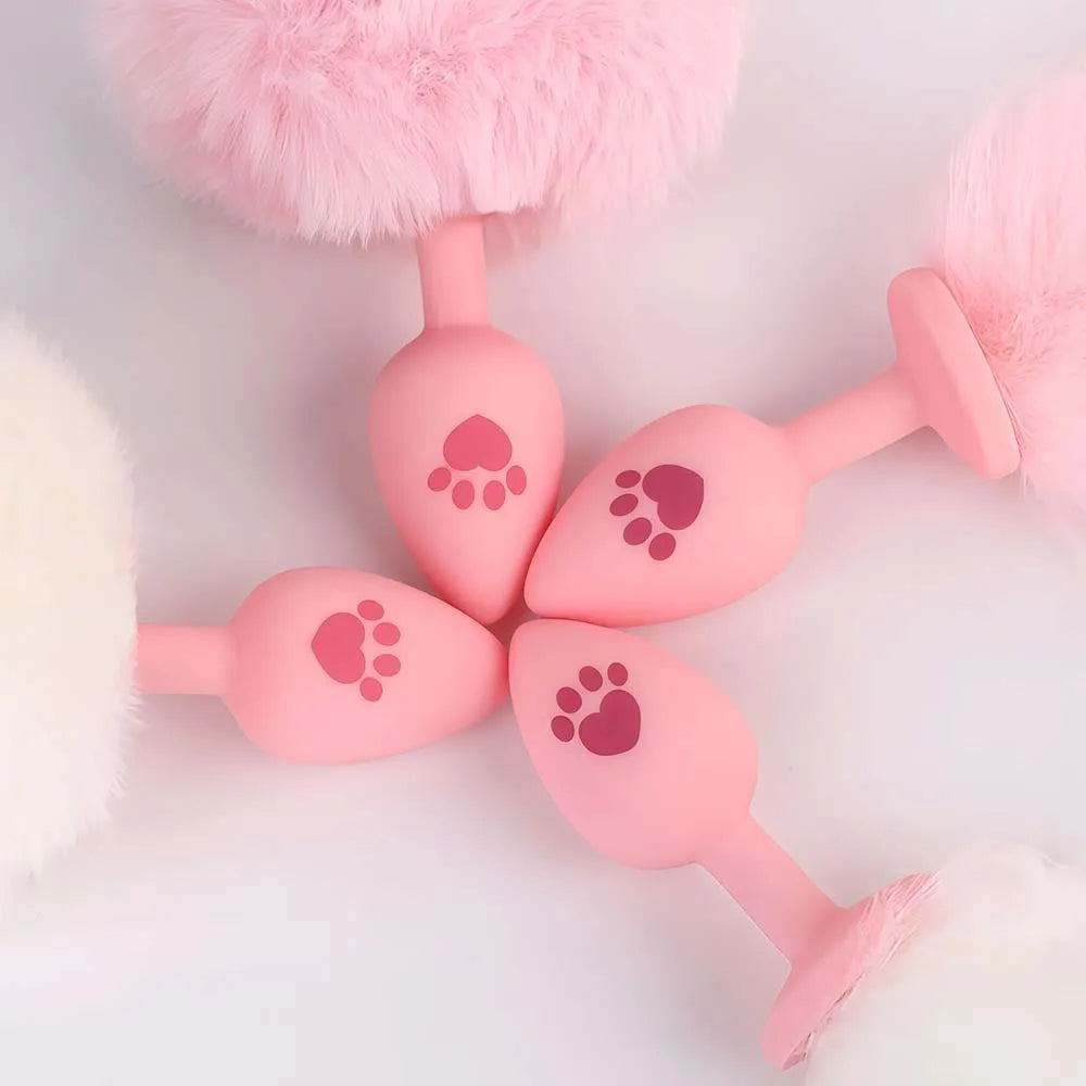 Cat Paw Anal Plug Adult Couple Games Butt Plug Erotic Product Penetration Anal Toys with Hairball Fox Tail Sex Toy for Men Women
