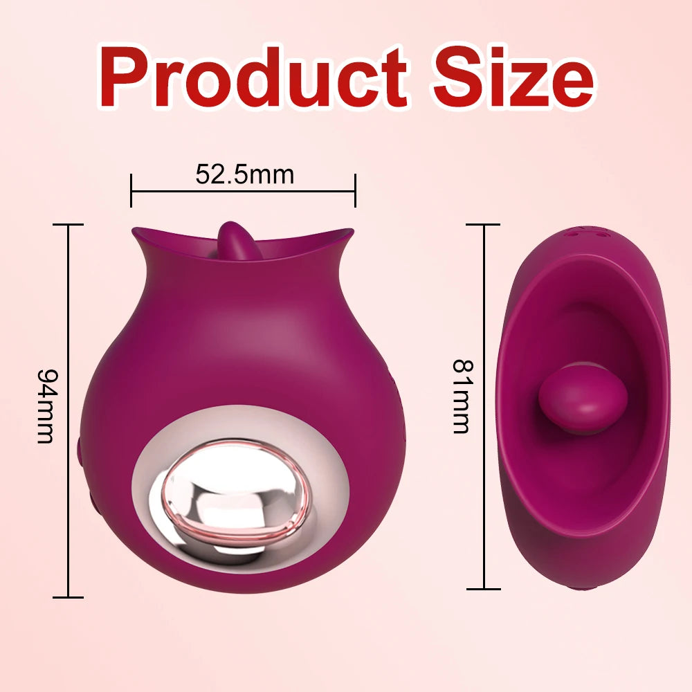 Tongue Licking Vibrator G Spot Clitoris Stimulator Nipple Massager 9 Vibration Modes Masturbator Adult Sex Toys for Women