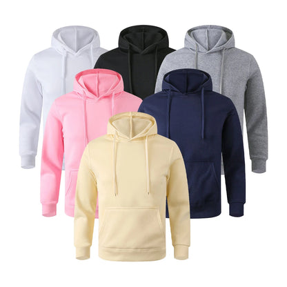Men's Solid Pullover Hoodie