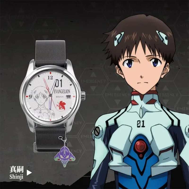 Original BANDAI NEON GENESIS EVANGELION Time Completion Plan Series Watch Blind Box Anime Character Model Toys Gifts