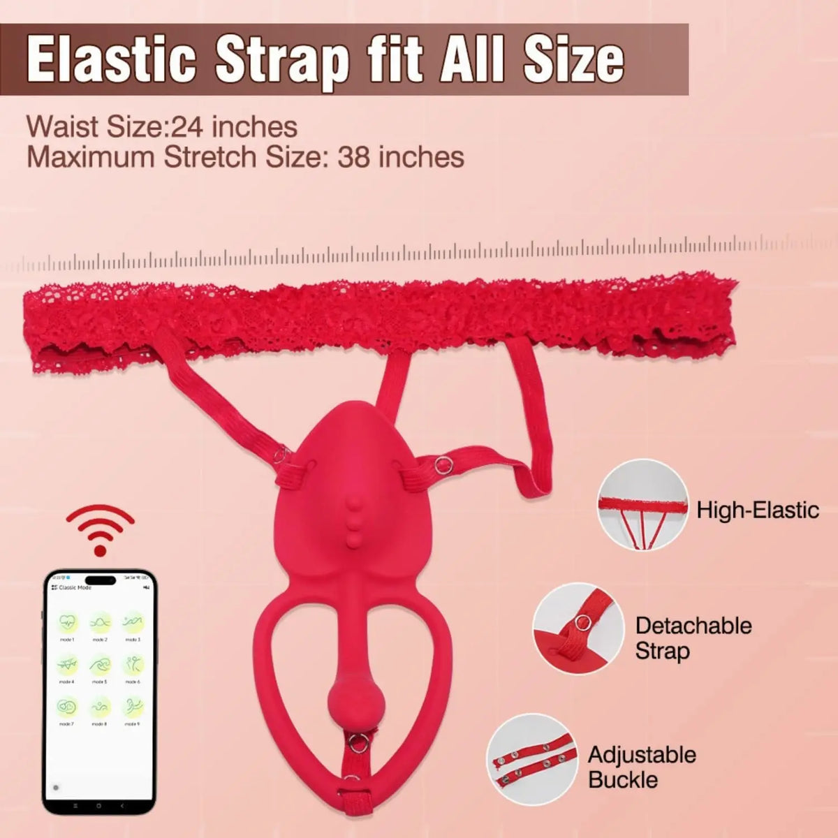 Adult Sex Toys Wearable Panty Vibrator for Couple Women,Vibrating Penis Ring Clitoral Stimulator,Female Sex Toy with APP Control
