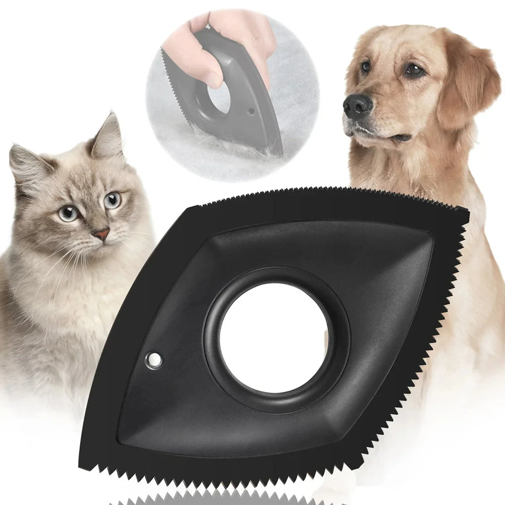 4-Mode Pet Hair Remover Comb – ABS & Silicone, Reusable, Dogs & Cats, 4 Colors