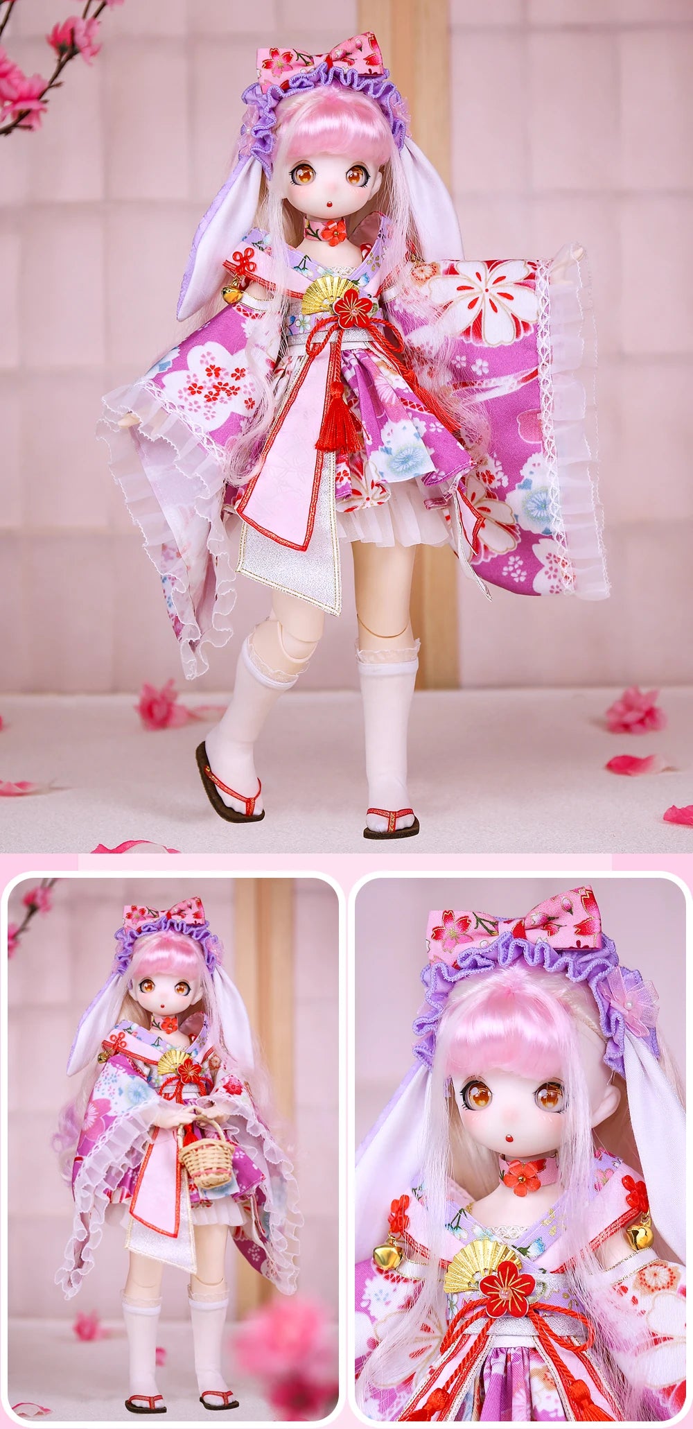 ICY DBS 1/4 BJD Dream Fairy Doll ANIME TOY Mechanical Joint Body Collection Doll  Official Makeup 40cm SD