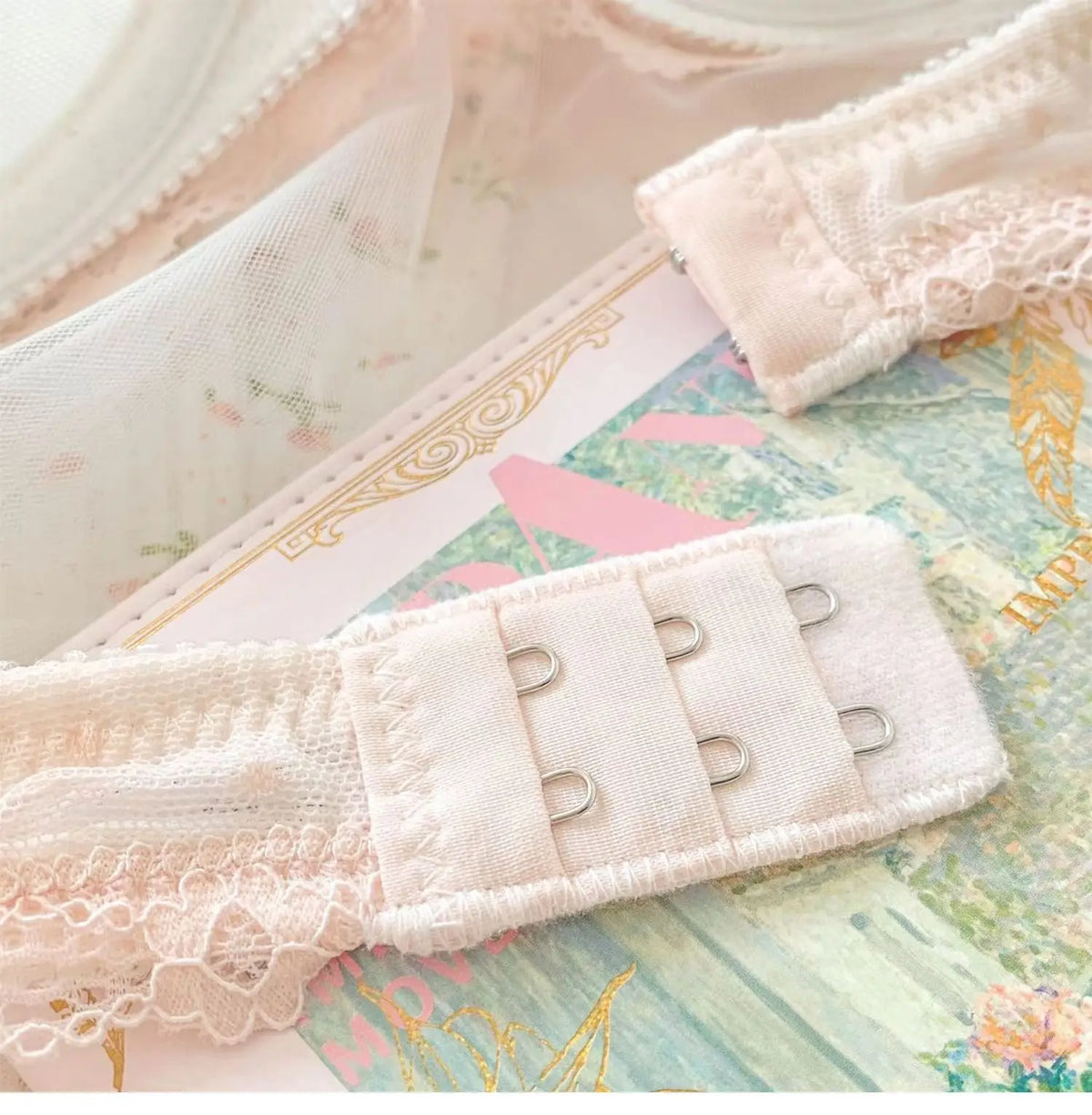 Princess Lolita Bra Set, Pure Lust Lace, Sexy Gathering, Anti-Sagging, Sweet Court Style, Comfortable Underwired Girl Bra Set