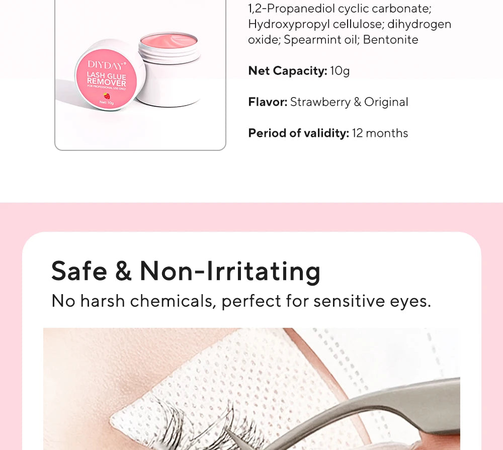 Eyelash Extension Glue Remover Cream