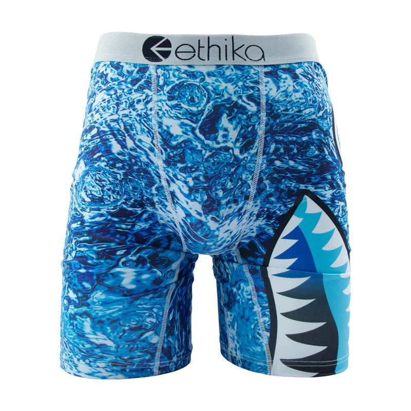 ETHIKA Men Underwear Boxers 1Pcs Breathable Mesh Crotch Man Swimming Underpants Plus Size L-3XL Mens Panties Men's Boxers Briefs