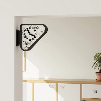 Luxury Triangle Wall Clock Corner Double Sided Wall Clock Creative Art Living Room Clocks Kitchen Bedroom Watch Home Decor
