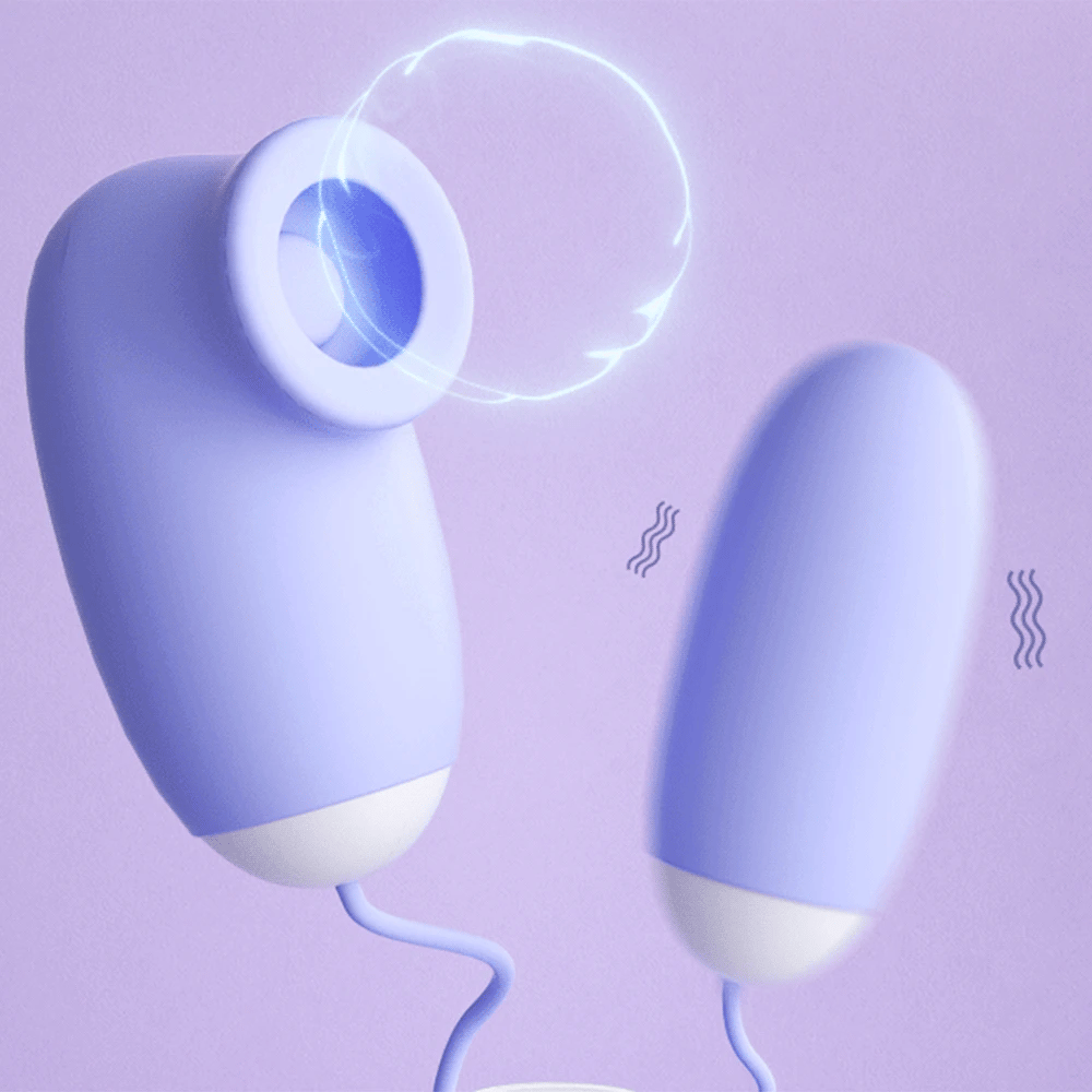 Double Jump Egg Clit Sucker Vagina Sucking Vibrator With Cute Magic Box Female Clitoris Vacuum G-pot Stimulator Nipple Sex Toys