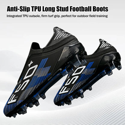 Ultra Light AG FG Football Shoes Sweat-proof PU Fabric Wear-resistant TPU Sole Snug Fit Unisex Natural Grass Practice Sneakers