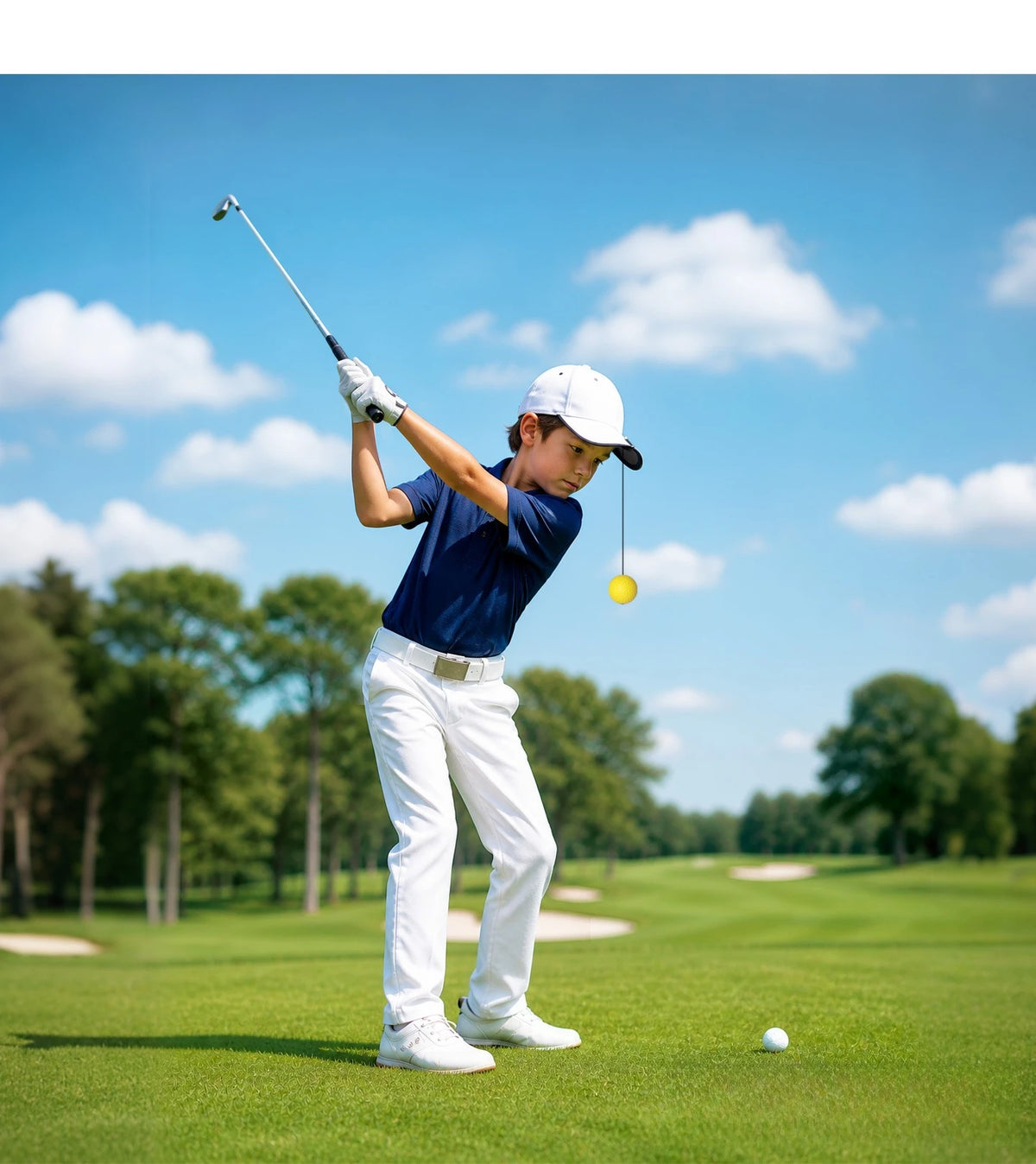 PGM Golf Head Training Ball Stability Improves Hitting Accuracy and Prevents Lateral Movement. Beginner's Trainer JZQ041
