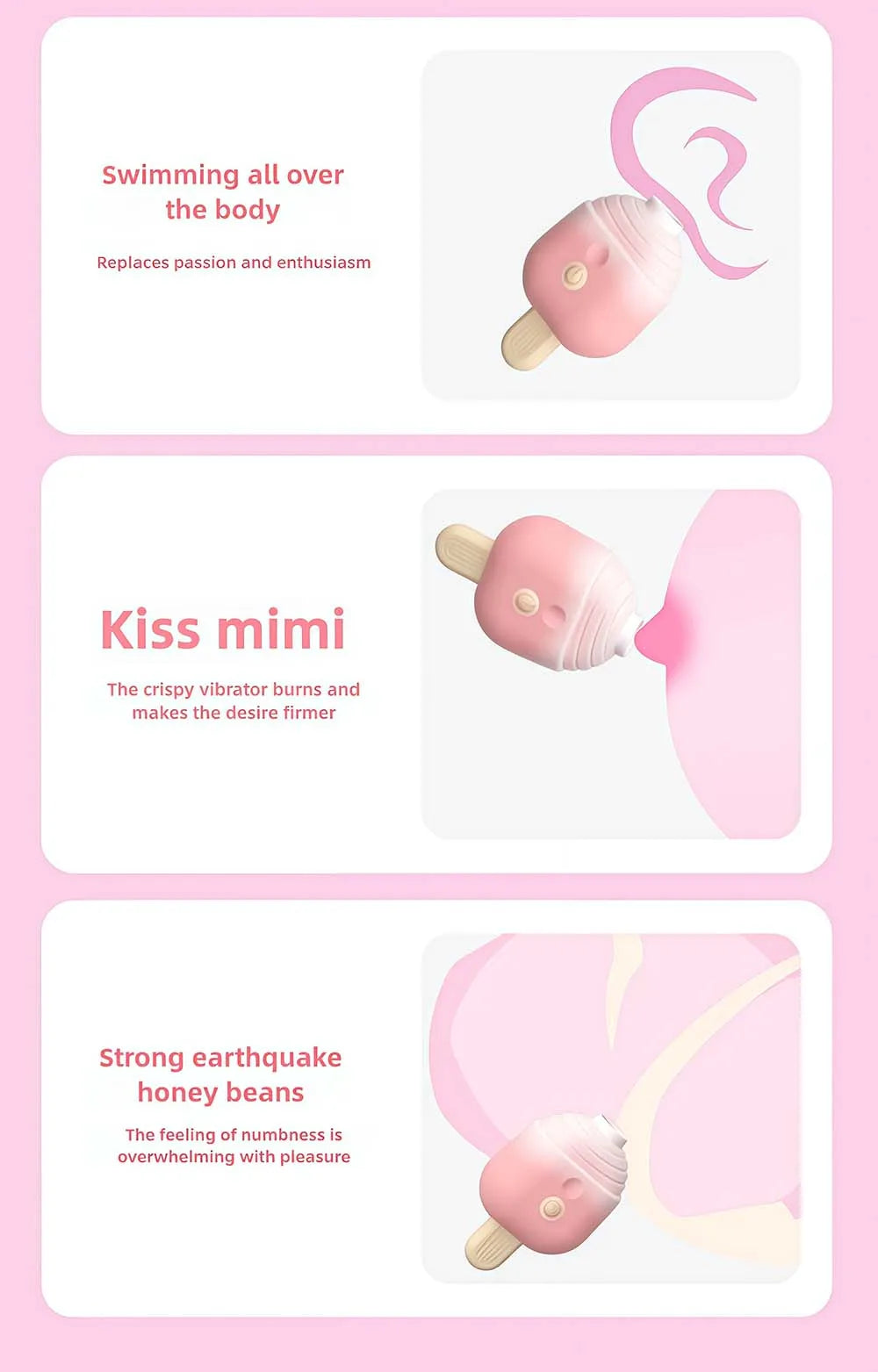 Ice Cream Portable Vibrating Sucking Masturbation Massager Clitoris Nipple Vibrating Sucking Stimulator Sex Toys Adult Products