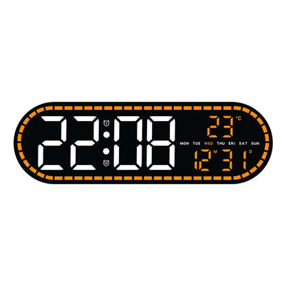 Large Digital Wall Clock Temperature and Date Week Display Electronic LED Table Alarm Clocks Brightness Adjustable 12/24H Format