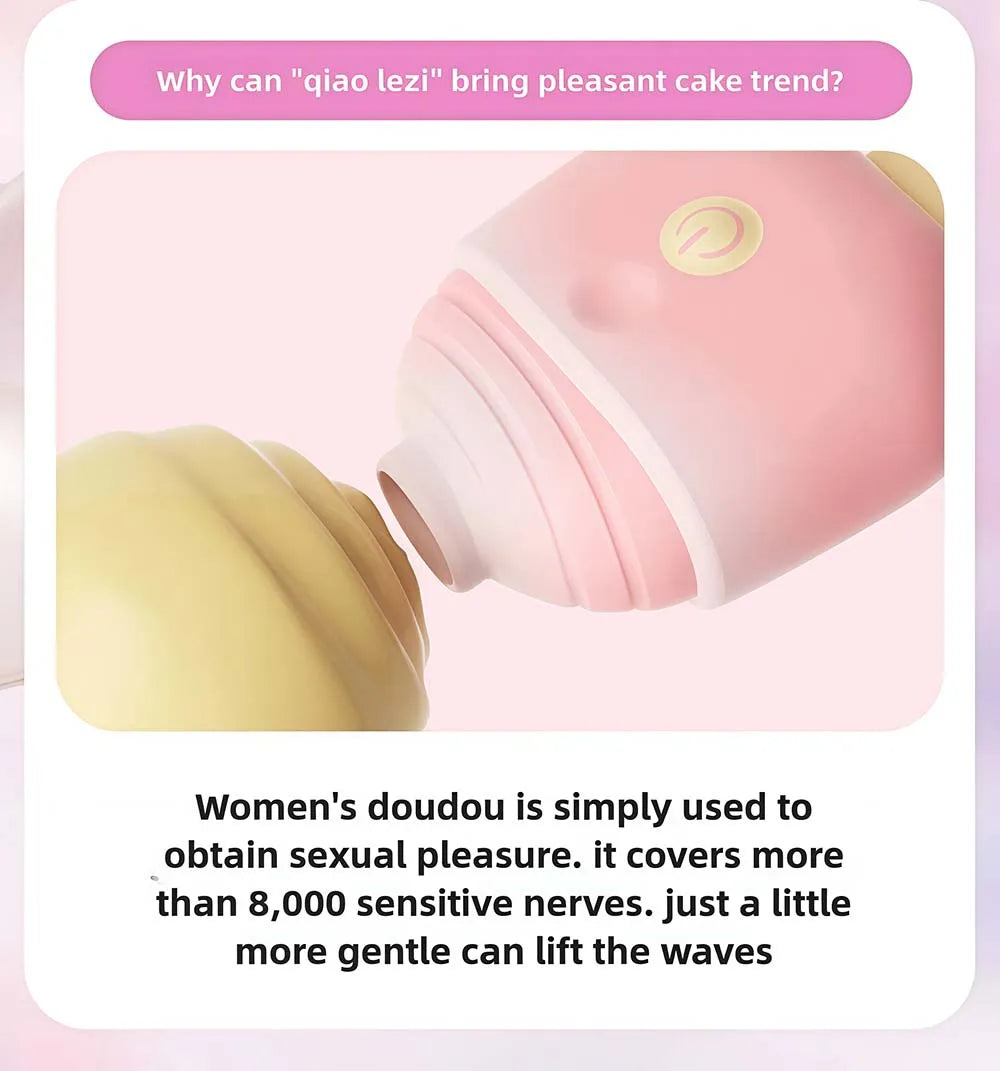 Ice Cream Portable Vibrating Sucking Masturbation Massager Clitoris Nipple Vibrating Sucking Stimulator Sex Toys Adult Products