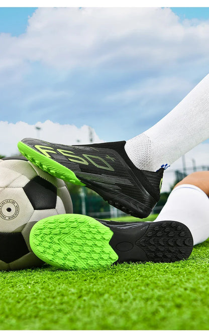 New Men Soccer Shoes Futsal Cleats High-quality Non-Slip Indoor Football Boots Sneakers Match Grass Hot-selling High-top Outdoor