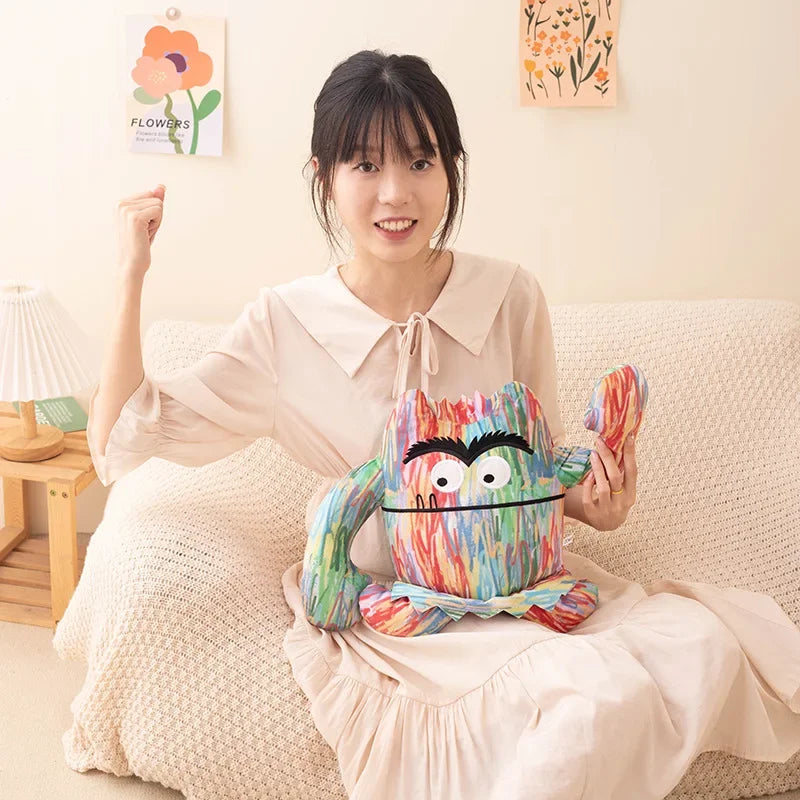 Emothional Monster Plush Toys Big Mouth Demon Stuffed Anime Plushie Colorful Dolls for Birthday Halloween Party Gifts