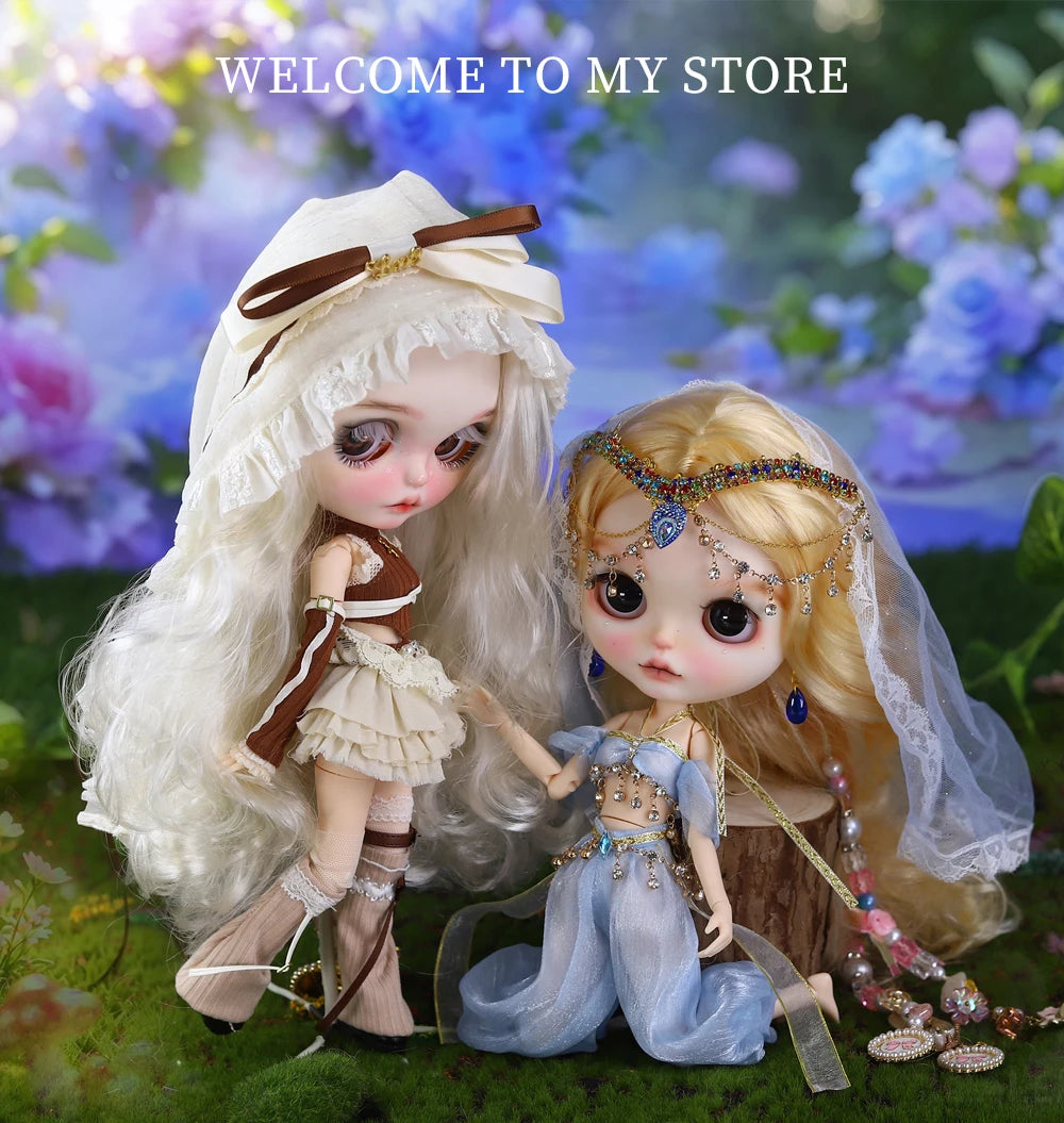 ICY DBS Blyth 1/6 Doll Hand Painted Set Forest Fairytale Frosted Face Doll SD BJD