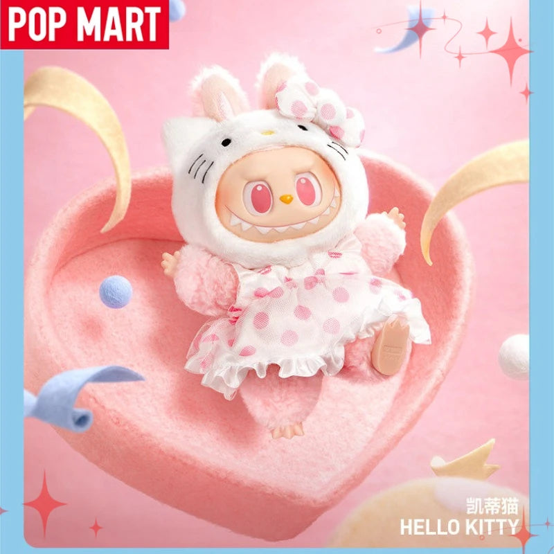 New Genuine POPMART Labubu Sanrio Hello Kitty Kuromi Plush Pendant Blind Box Holiday Gift