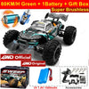 Super Brushless 80KM or 50KM/H 4WD RC Car With LED Remote Control Cars High Speed Drift Racing 4x4 Off Road Truck Kid Adult Toy
