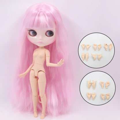 ICY DBS Blyth Doll Carved Lips Face White Skin Joint Body 1/6 BJD Special Price OB24 Toy Gift