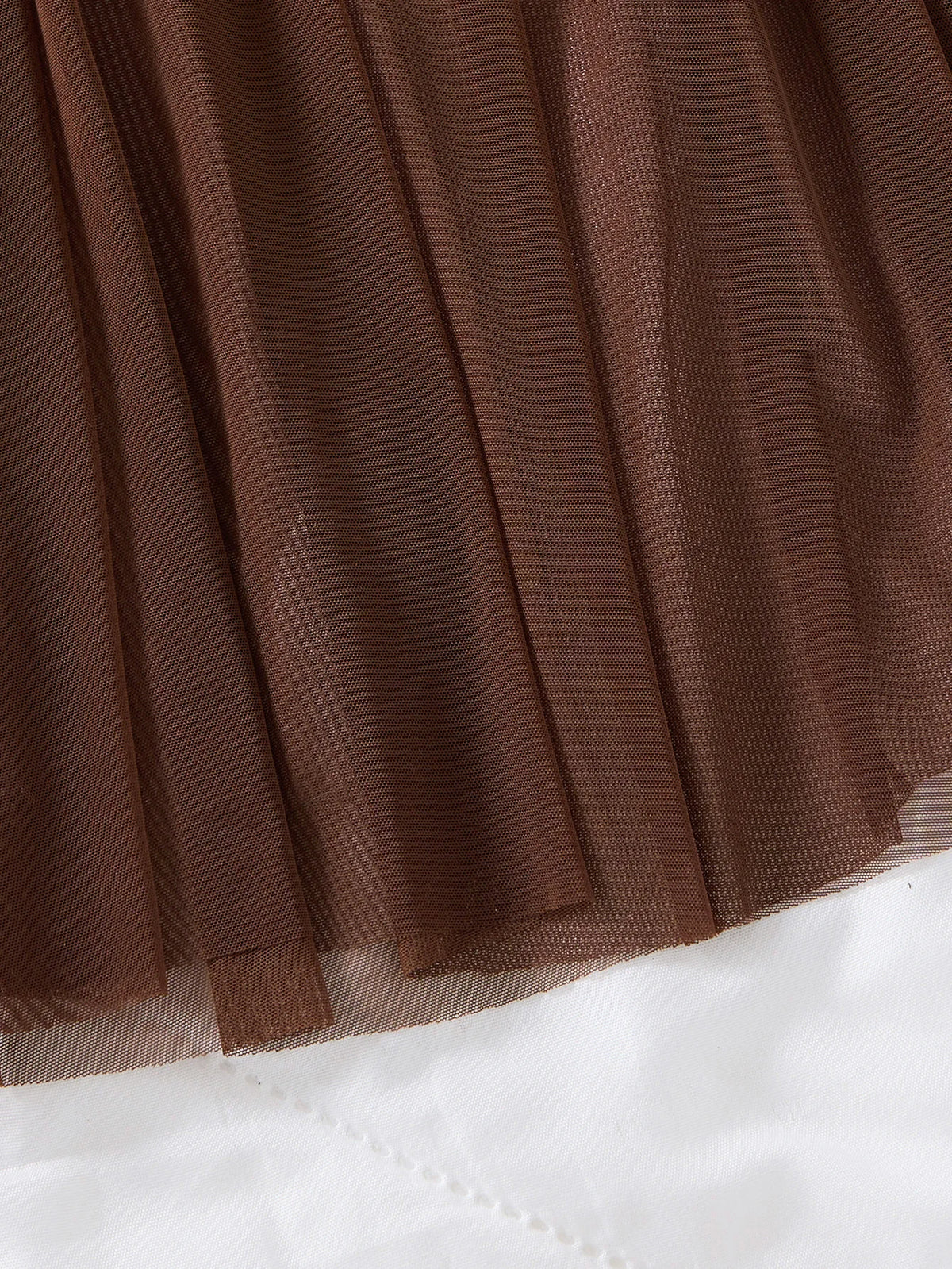 Coffee Floral Lace Nightgown Set