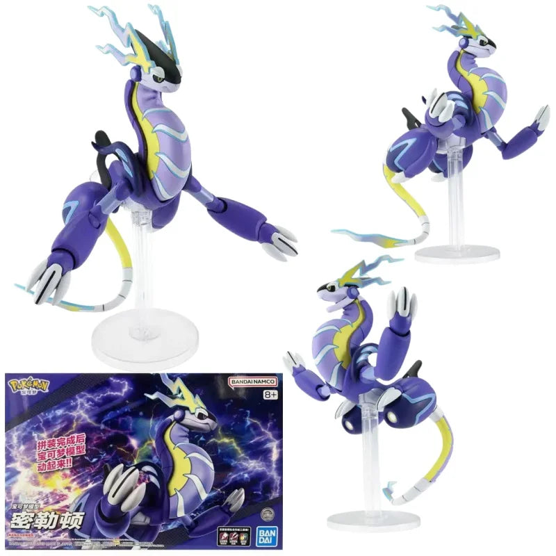 Bandai Original In Stock POKEMON Miraidon Mega Rayquaza Dragonite Charizard Anime Action Figures Assembly Model Ornaments