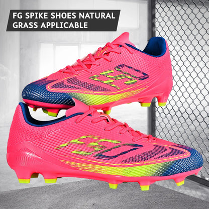 Ultra Light AG FG Football Shoes Sweat-proof PU Fabric Wear-resistant TPU Sole Snug Fit Unisex Natural Grass Practice Sneakers