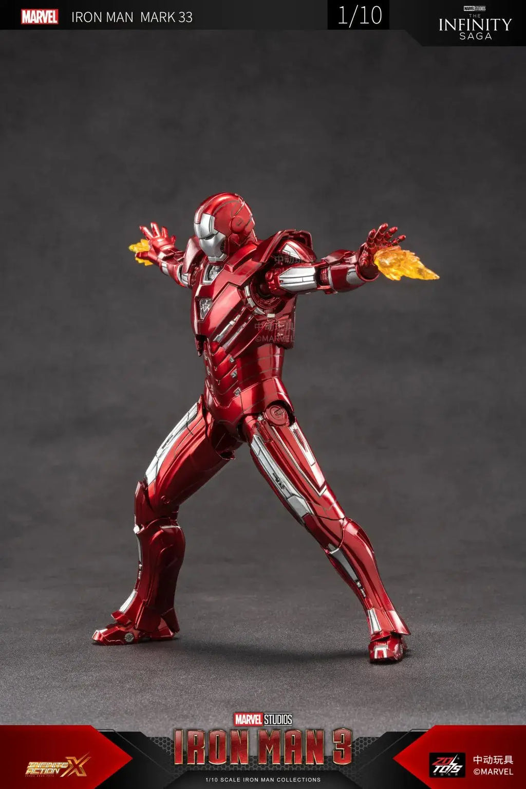 ZD Toys 1/10 Iron Man Figurines MK30 Iron Patriot Blacklash Figures MK33 MK39 MK17 MK21Action Movie Model Adult Collect Gift
