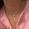 New Irregular Choker Vintage Tassels Zircon Heart Pendant Necklace For Women Female Geometric Baroque Transparent Crystal Chain