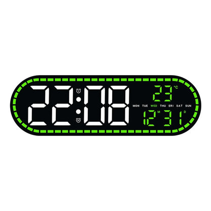 Large Digital Wall Clock Temperature and Date Week Display Electronic LED Table Alarm Clocks Brightness Adjustable 12/24H Format