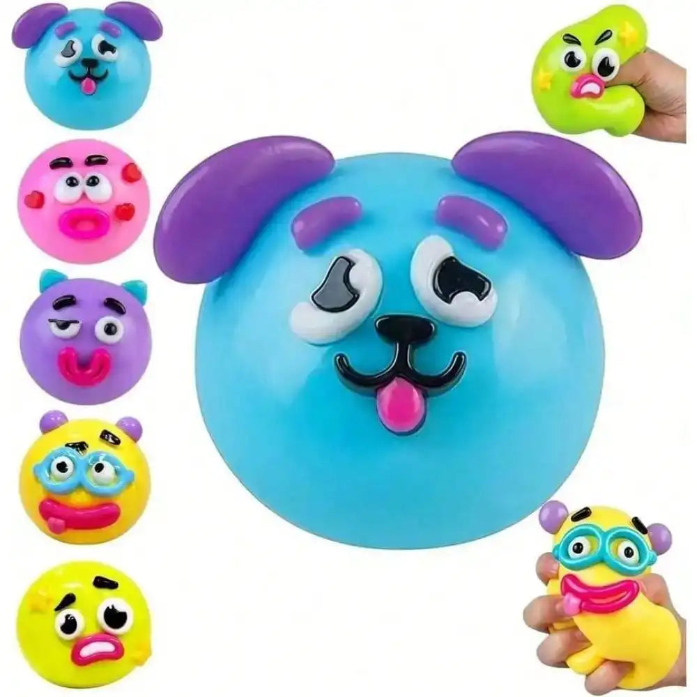 In Stock Smushers Curiosities Dog Face Swap Squishy Toy Squeeze Toys Stress Relief Decompression DIY Toys Random Color