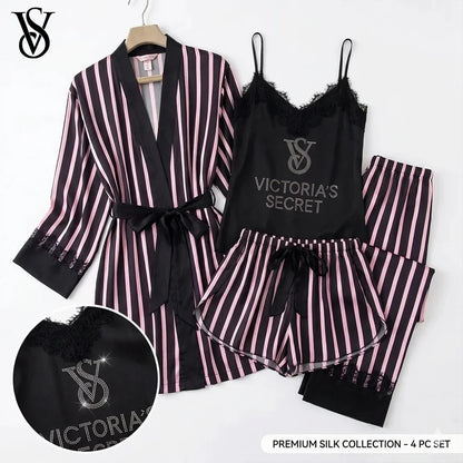Women's Lace-Trim Sleepwear Set