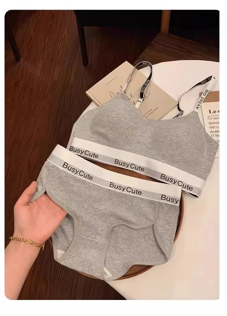 Women's Wireless Sports Bra Set