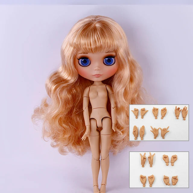 ICY DBS Blyth Doll BJD Joint Body tan Skin Matte Face New face Set Doll 1/6 30cm Gift Anime SD
