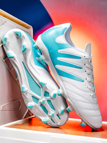 Durable Youth Football Boots PU Woven Upper TPU AG FG Studs Breathable Anti-Slip Wear-Resistant Sports Footwear