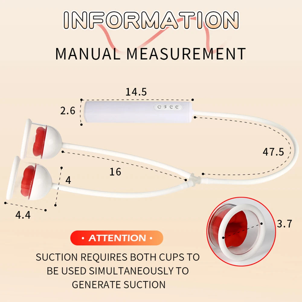 Nipple Massager Mouth Licking Sucking Sex Vibrator for Women Breast Teasing Clit Stimulator Female Masturbator Adult Sexy Toys