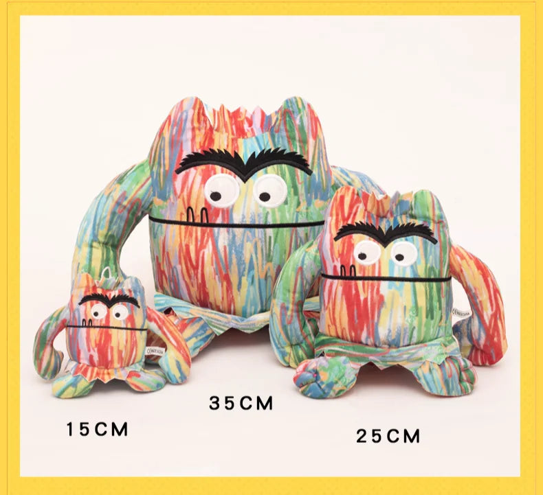 Emothional Monster Plush Toys Big Mouth Demon Stuffed Anime Plushie Colorful Dolls for Birthday Halloween Party Gifts