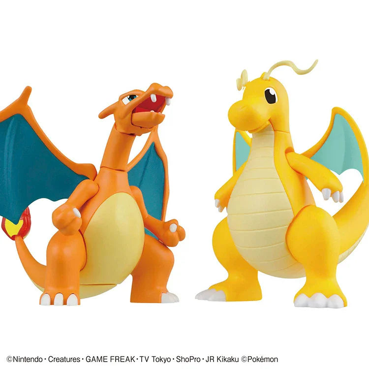 Bandai Original In Stock POKEMON Miraidon Mega Rayquaza Dragonite Charizard Anime Action Figures Assembly Model Ornaments