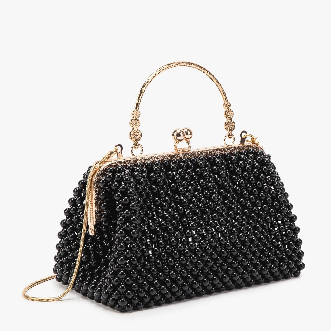 Women's Pearl Embellished ABS Frame Clutch Bag – Evening & Wedding, 6 Colors - TRYSHOPPY