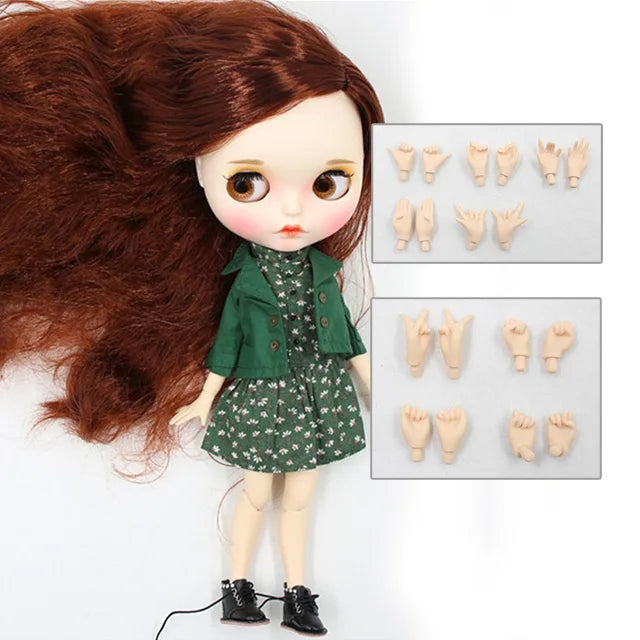 ICY DBS Blyth Doll 1/6 toy bjd matte face customized face joint body custom doll 30cm girls gift anime