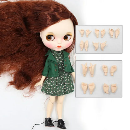 ICY DBS Blyth Doll 1/6 toy bjd matte face customized face joint body custom doll 30cm girls gift anime