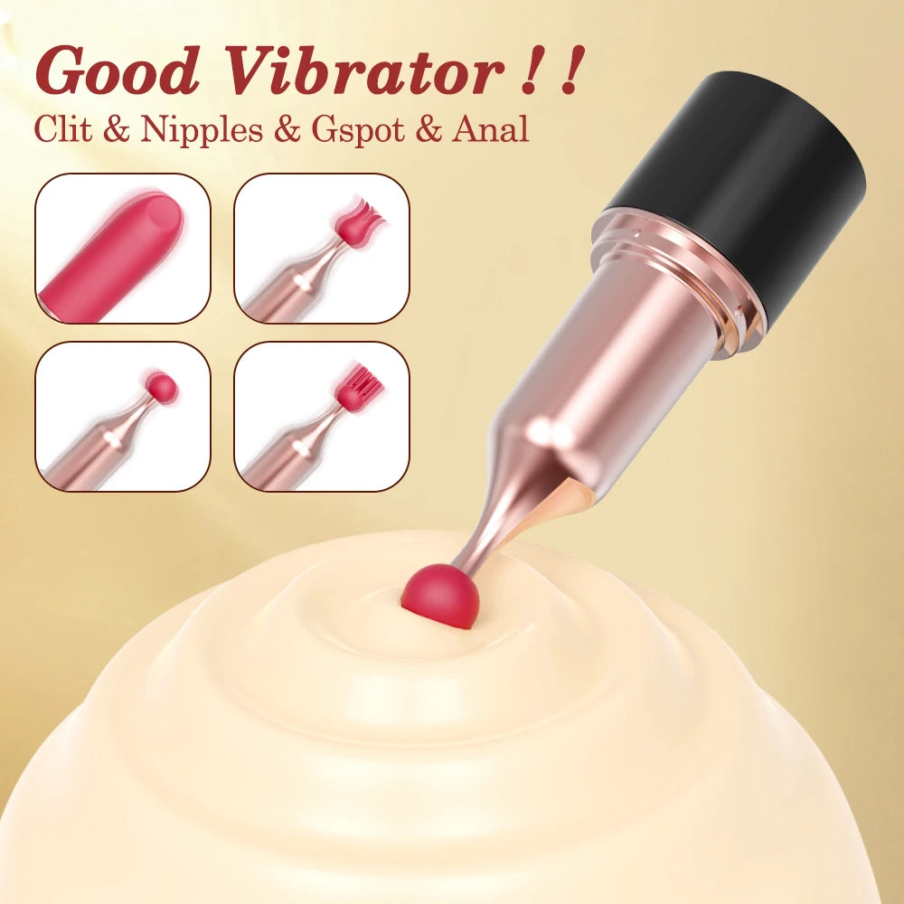 Lipstick Bullet Vibrator Adult Sex Toys with 10 Vibration, Portable Discreet Vibrators Clitoral Massager Rose Toys Women Couples