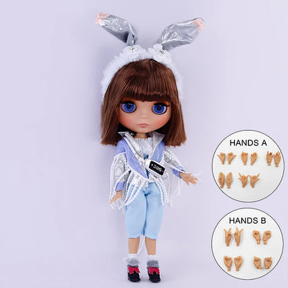 ICY DBS Blyth Doll BJD Joint Body tan Skin Matte Face New face Set Doll 1/6 30cm Gift Anime SD